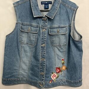 Avenue Jeans Plus Size Denim/Jean Vest